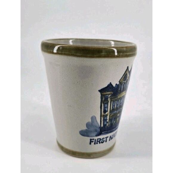 Vtg Louisville Stoneware First National Bank Paintsville Crock Mint Julep Cup - Picture 2 of 9